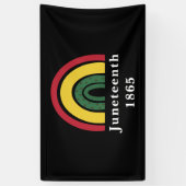 18. Juni 1865 Afrikanische Amerikanische schwarze  Banner (Vertikal)