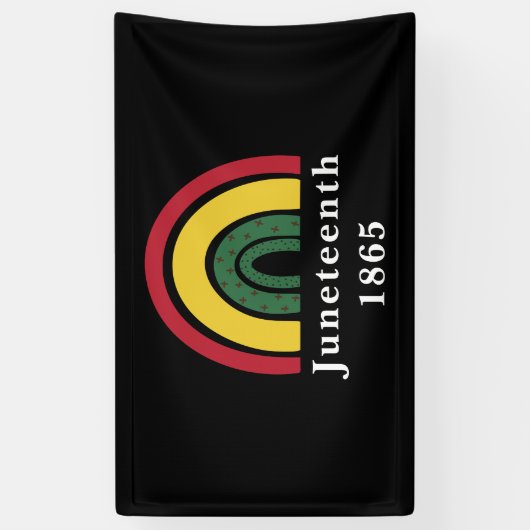 18. Juni 1865 Afrikanische Amerikanische schwarze Banner (Vertikal)