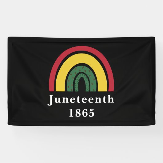 18. Juni 1865 Afrikanische Amerikanische schwarze Banner (Horizontal)
