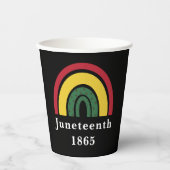 18. Juni 1865 Afrikanische Amerikanische schwarze  Pappbecher (Vorderseite)