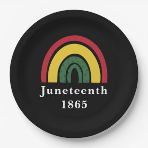 18. Juni 1865 Afrikanische Amerikanische schwarze Pappteller