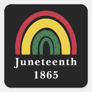 18. Juni 1865 Afrikanische Amerikanische schwarze Quadratischer Aufkleber