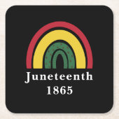 18. Juni 1865 Afrikanische Amerikanische schwarze Rechteckiger Pappuntersetzer (Vorderseite)