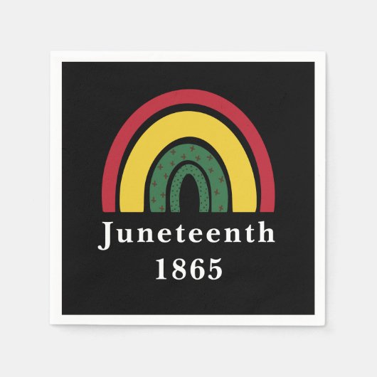 18. Juni 1865 Afrikanische Amerikanische schwarze  Serviette (Vorderseite)