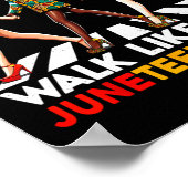 18. Juni 1865 Feiert Freiheit zum Blac Poster (Ecke)