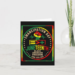 18. Juni 1865 Freedom African American Black Karte