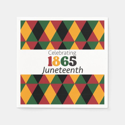 18. Juni 1865 Freiheit-Feier Befreiung Serviette (Vorderseite)