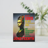 18. Juni 1865 Mein Unabhängigkeitstag Postkarte (Stehend Vorderseite)