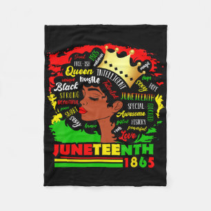 18. Juni 1865 Pride Celebrate Black Women Afrika Fleecedecke