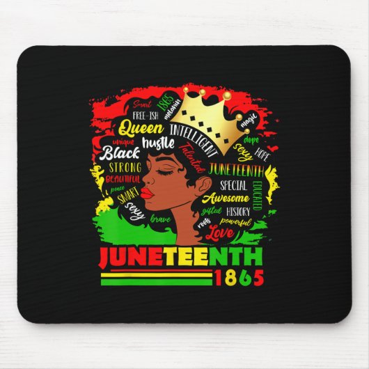 18. Juni 1865 Pride Celebrate Black Women Afrika Mousepad (Vorne)