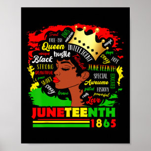 18. Juni 1865 Pride Celebrate Black Women Afrika Poster