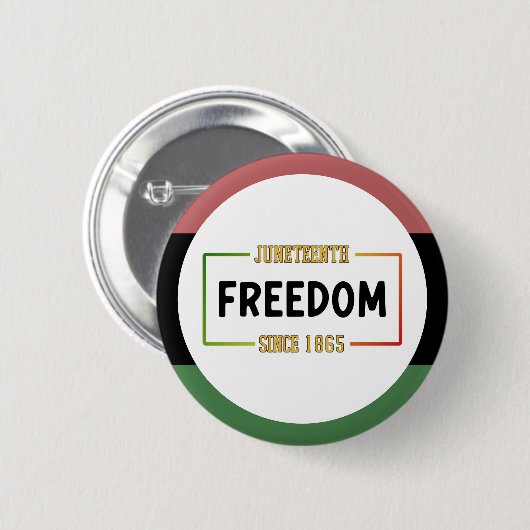 18. Juni 1865: Schwarze Freiheit feiern Button (Vorne & Hinten)