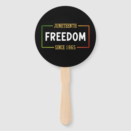 18. Juni 1865: Schwarze Freiheit feiern Fächer (Rückseite)