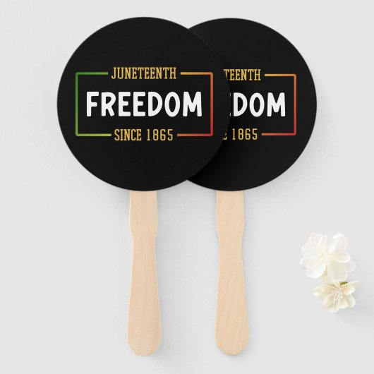 18. Juni 1865: Schwarze Freiheit feiern Fächer (Vorne und Hinten)