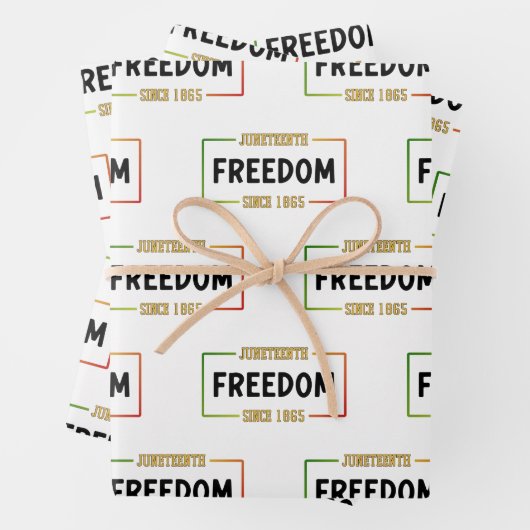 18. Juni 1865: Schwarze Freiheit feiern Geschenkpapier Set (Beispiel)