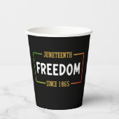 18. Juni 1865: Schwarze Freiheit feiern Pappbecher (Vorderseite)
