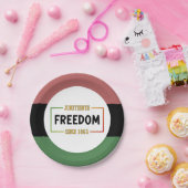 18. Juni 1865: Schwarze Freiheit feiern Pappteller (Party)