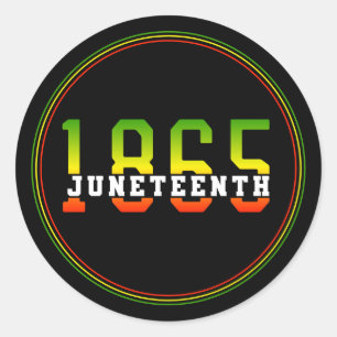 18. Juni 1865: Schwarze Freiheit feiern Runder Aufkleber