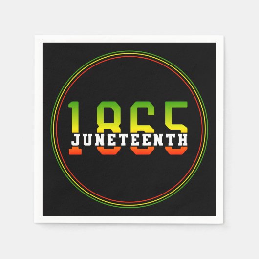 18. Juni 1865: Schwarze Freiheit feiern Serviette (Vorderseite)