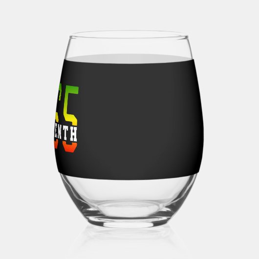 18. Juni 1865: Schwarze Freiheit feiern Weinglas Ohne Stiel (Links)