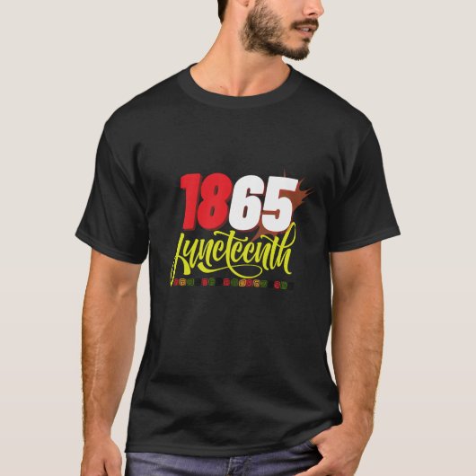 18. Juni 1865 Schwarze Freiheit T-Shirt (Vorderseite)