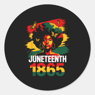 18. Juni 1865 Schwarze Geschichte Afro American Af Runder Aufkleber