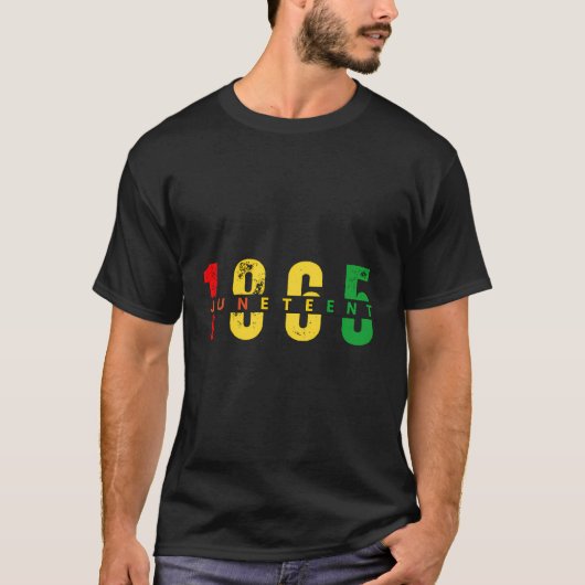 18. Juni 1865 Schwarzer Afrikanischer Stolz Amerik T-Shirt (Vorderseite)