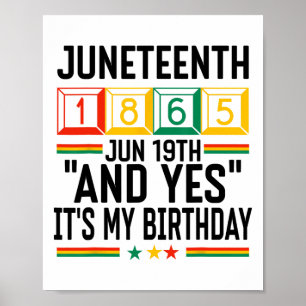 18. Juni 1865 Schwarzer Geschichtsmonat und ja, ic Poster