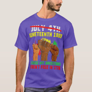 18. Juni 1865 Schwarzfaust-Freiheitstag Afrikanisc T-Shirt