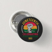18. Juni: Schwarze Freiheit 1865 Button (Vorne & Hinten)