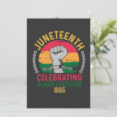 18. Juni: Schwarze Freiheit 1865 Einladung (Stehend Vorderseite)