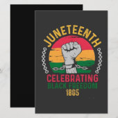 18. Juni: Schwarze Freiheit 1865 Einladung (Vorne/Hinten)