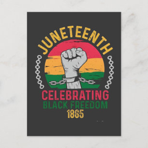 18. Juni: Schwarze Freiheit 1865 Einladungspostkarte