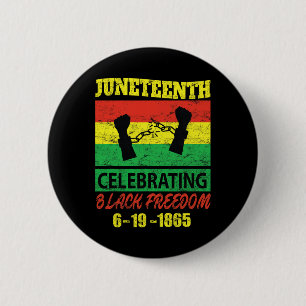 18. Juni: Schwarze Freiheit 1865 Flag 1 Button