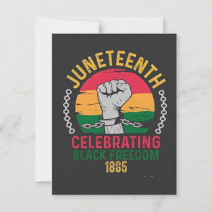 18. Juni: Schwarze Freiheit 1865 Mitteilungskarte