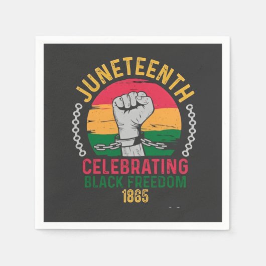 18. Juni: Schwarze Freiheit 1865 Serviette (Vorderseite)