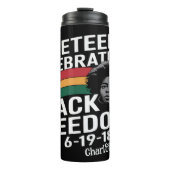 18. Juni: Schwarze Freiheit feiern, 1865 Thermosbecher (Vorderseite)