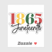 18. Juni Schwarze Geschichte Aufkleber (Blatt)