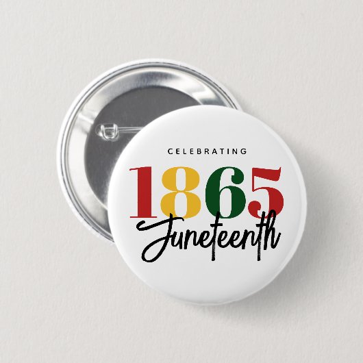 18. Juni Schwarze Geschichte Button (Vorne & Hinten)