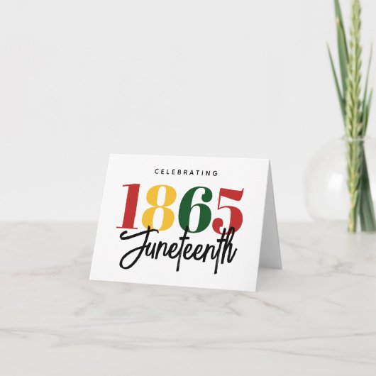 18. Juni Schwarze Geschichte Feiertagskarte (Vorderseite)