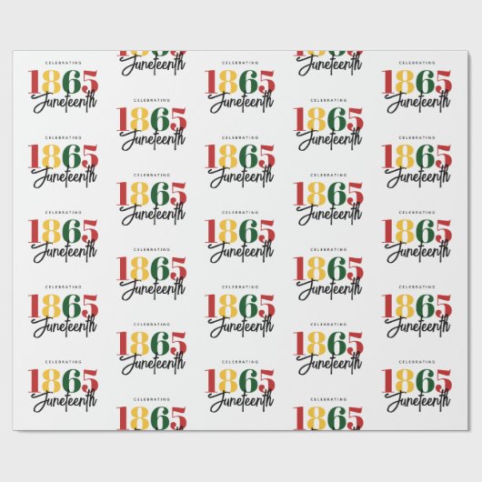 18. Juni Schwarze Geschichte Geschenkpapier (Flach)