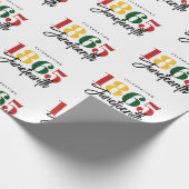 18. Juni Schwarze Geschichte Geschenkpapier (Ecke)