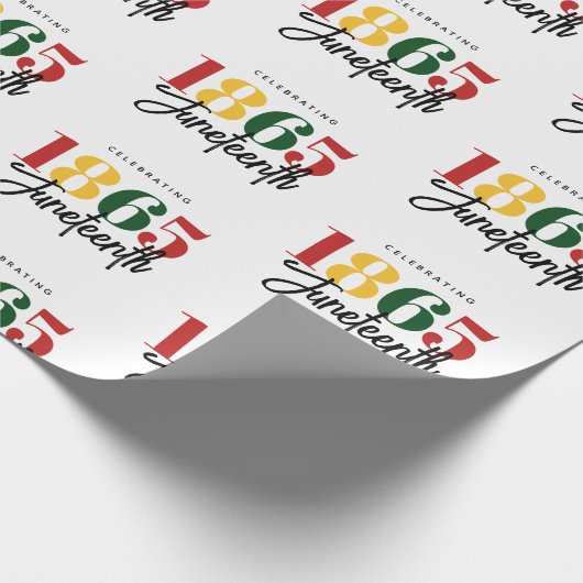 18. Juni Schwarze Geschichte Geschenkpapier (Ecke)