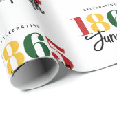 18. Juni Schwarze Geschichte Geschenkpapier (Rolleneckpunkt)