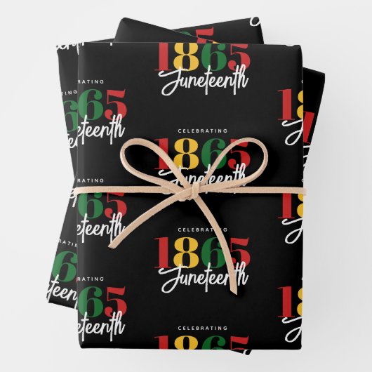 18. Juni Schwarze Geschichte Geschenkpapier Set (Beispiel)