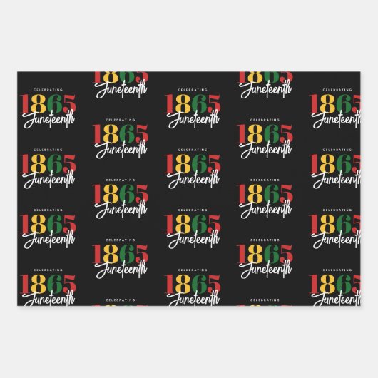 18. Juni Schwarze Geschichte Geschenkpapier Set (Vorderseite)