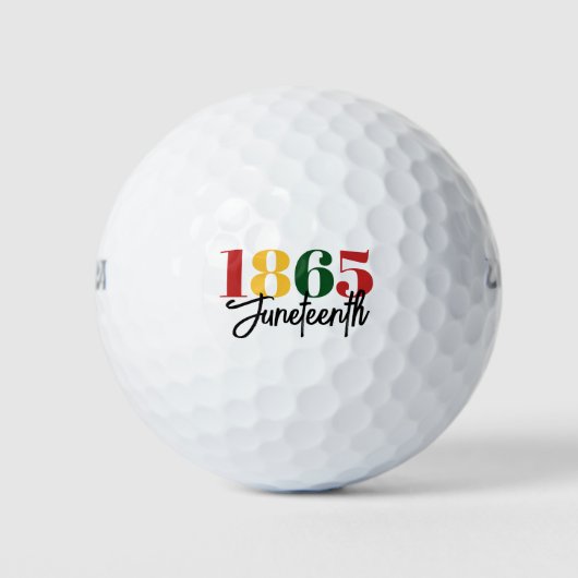 18. Juni Schwarze Geschichte Golfball (Vorderseite)