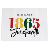 18. Juni Schwarze Geschichte Große Geschenktüte (Vorderseite)