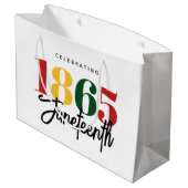 18. Juni Schwarze Geschichte Große Geschenktüte (Rückseite Schrägansicht)