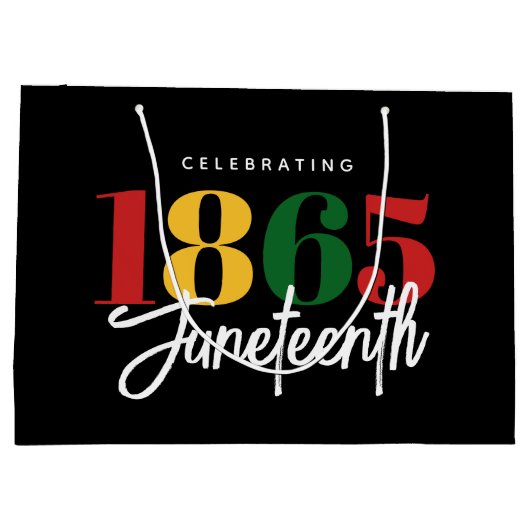 18. Juni Schwarze Geschichte Große Geschenktüte (Rückseite)